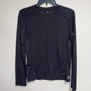 Allbirds Shirt Mens Gray Natural Run T Shirt Merino Wool Blend Long Sleeve Sz XS